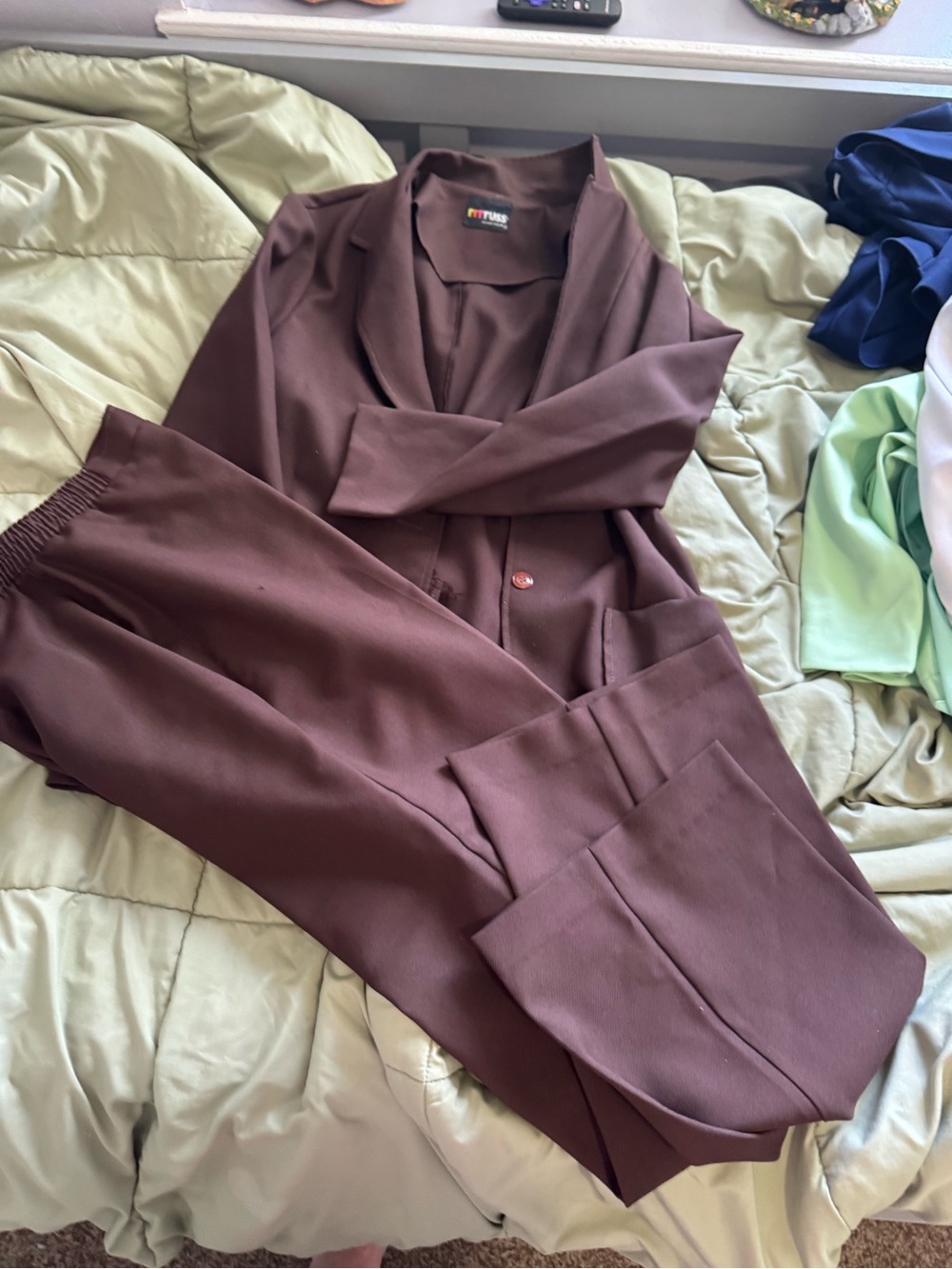 Russ Women's Brown Two-Piece Pantsuit Set